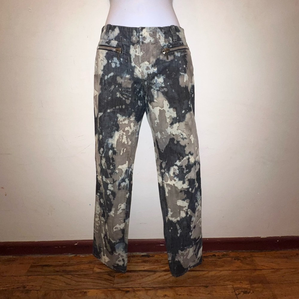 Diesel Y2K Bleach/Spotted Jeans W/ Zipper Pockets & Regular Pockets